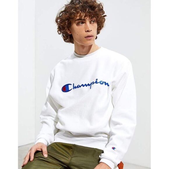 Champion Chain Stitch Script Crew Neck Sweatshirt - Picture 1 of 1